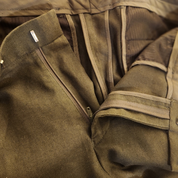 Primark Olive Green Men's Linen & Cotton Slim Cut Single Breasted Suit Size 46R - Picture 14 of 16